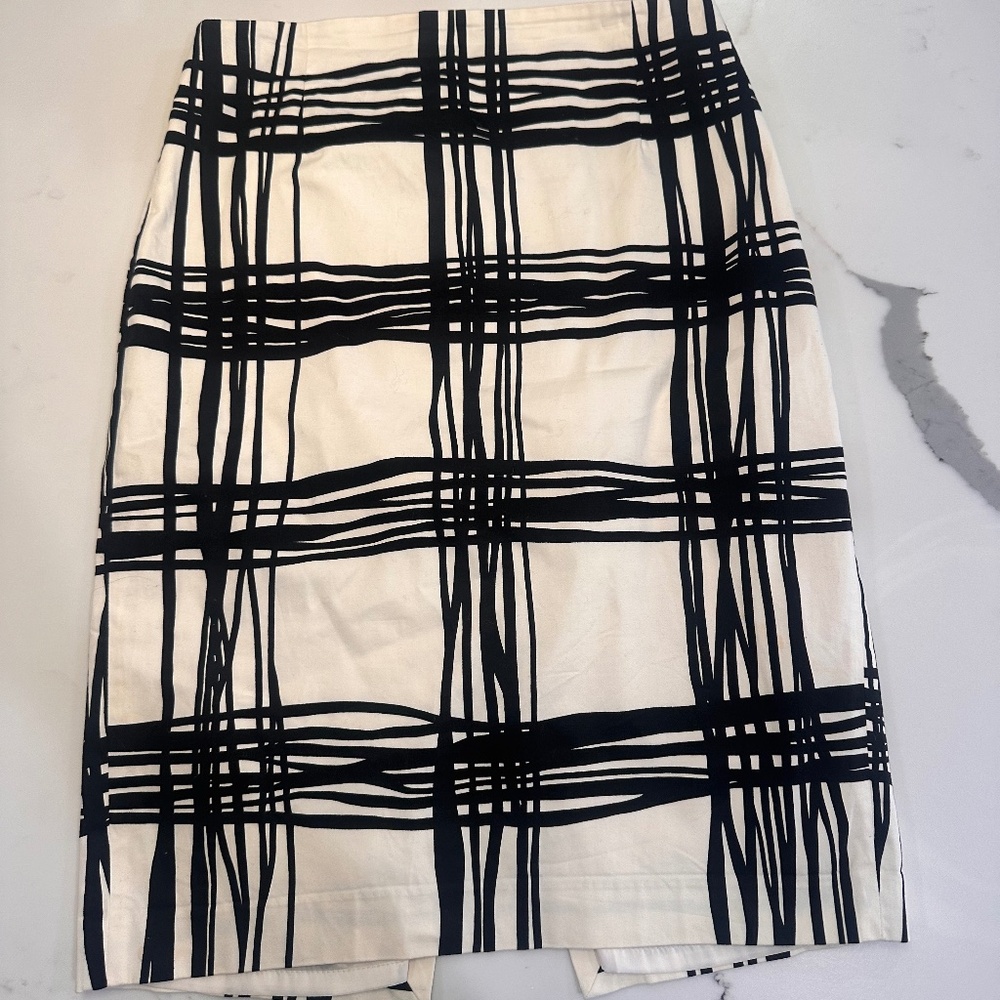 White Express patterned pencil skirt womens 6